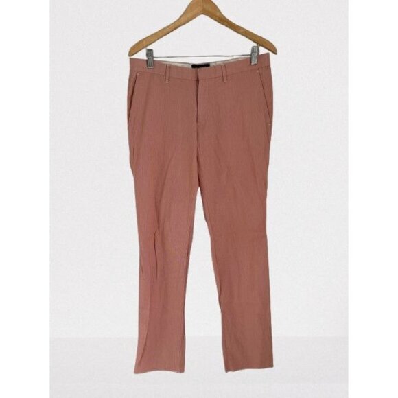 JOHN BARRITT Pants Cotton Pink White Pinstripes Trousers Size 50 IT/ 34 US - Picture 1 of 9